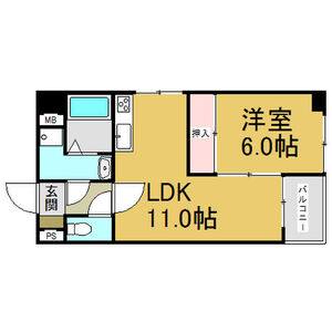 1LDK 間取り図