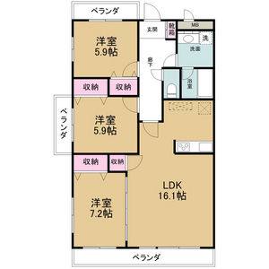 3LDK 間取り図