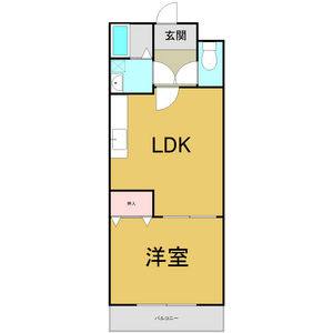 1LDK 間取り図
