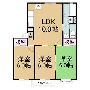 3LDK 間取り図