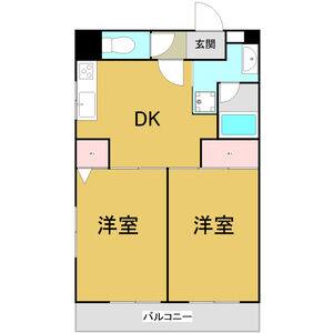 2DK 間取り図