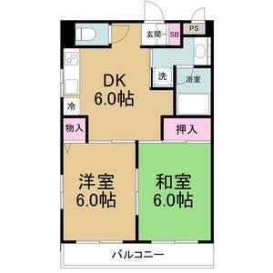 2DK 間取り図