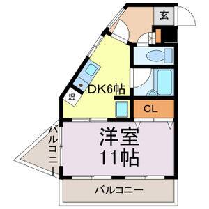 ワンルーム 間取り図