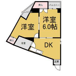 2DK 間取り図