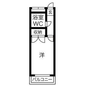1K 間取り図