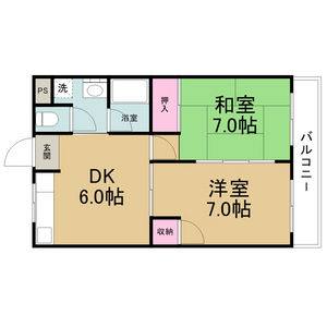 2DK 間取り図