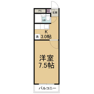 ワンルーム 間取り図