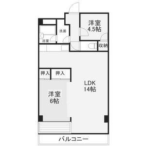 2LDK 間取り図