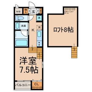 1K 間取り図