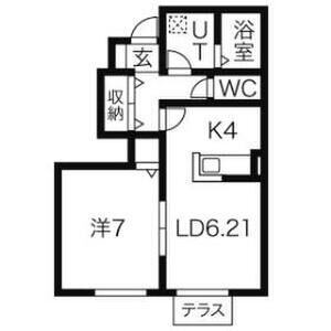 1LDK 間取り図