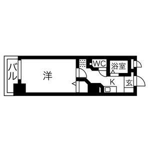 1K 間取り図