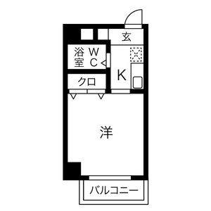 1K 間取り図