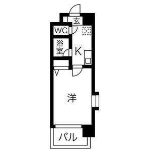 1K 間取り図