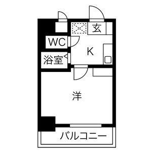 1K 間取り図