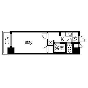 1K 間取り図