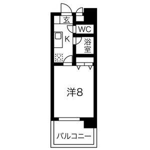 1K 間取り図