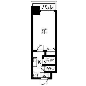 1K 間取り図