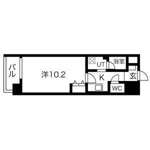1K 間取り図