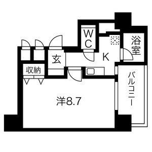 1K 間取り図