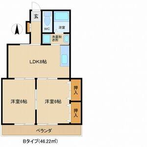 2LDK 間取り図