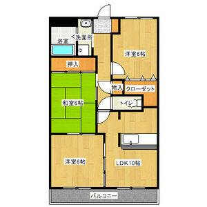 3DK 間取り図