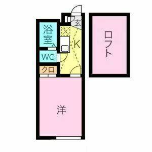 1K 間取り図