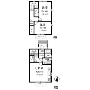 2LDK 間取り図