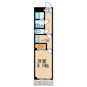 1K 間取り図