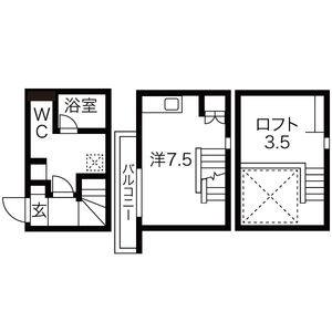 1K 間取り図