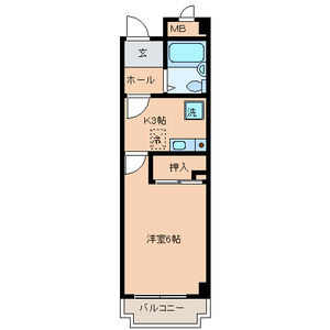 1K 間取り図