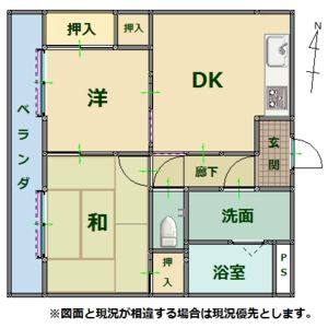 2DK 間取り図