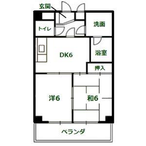2DK 間取り図