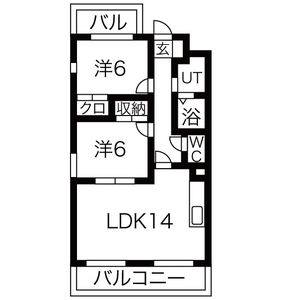 2LDK 間取り図