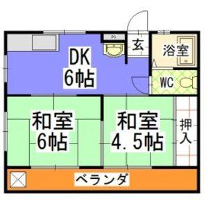 2DK 間取り図