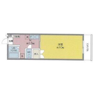 1K 間取り図
