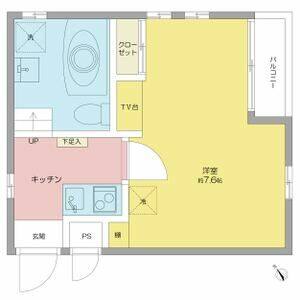 1K 間取り図