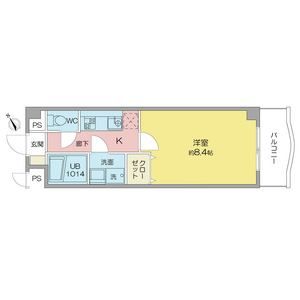 1K 間取り図