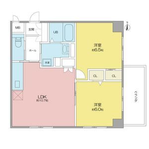 2LDK 間取り図
