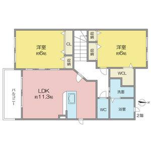 2LDK 間取り図