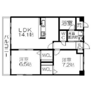 2LDK 間取り図