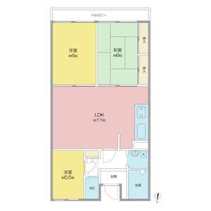 3LDK 間取り図