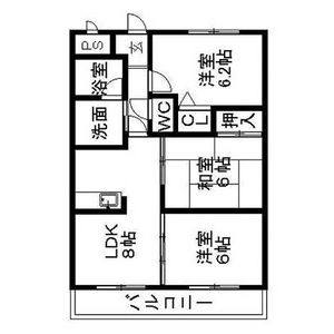 3DK 間取り図