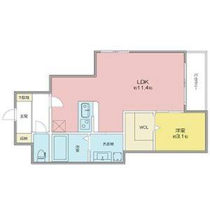 1LDK 間取り図