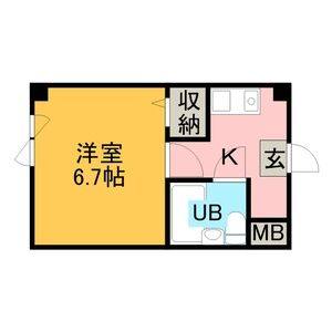 1K 間取り図