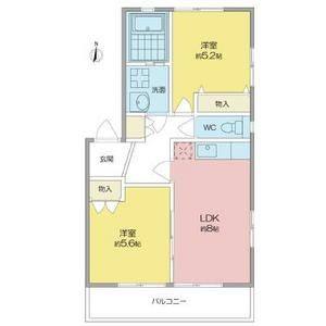 2DK 間取り図
