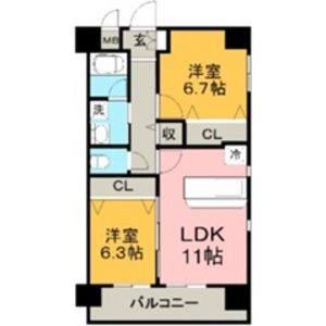 2LDK 間取り図