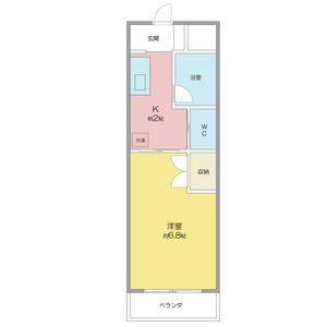 1K 間取り図
