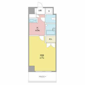 1K 間取り図