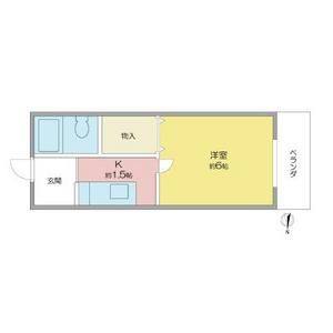 1K 間取り図