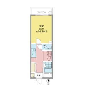 1K 間取り図